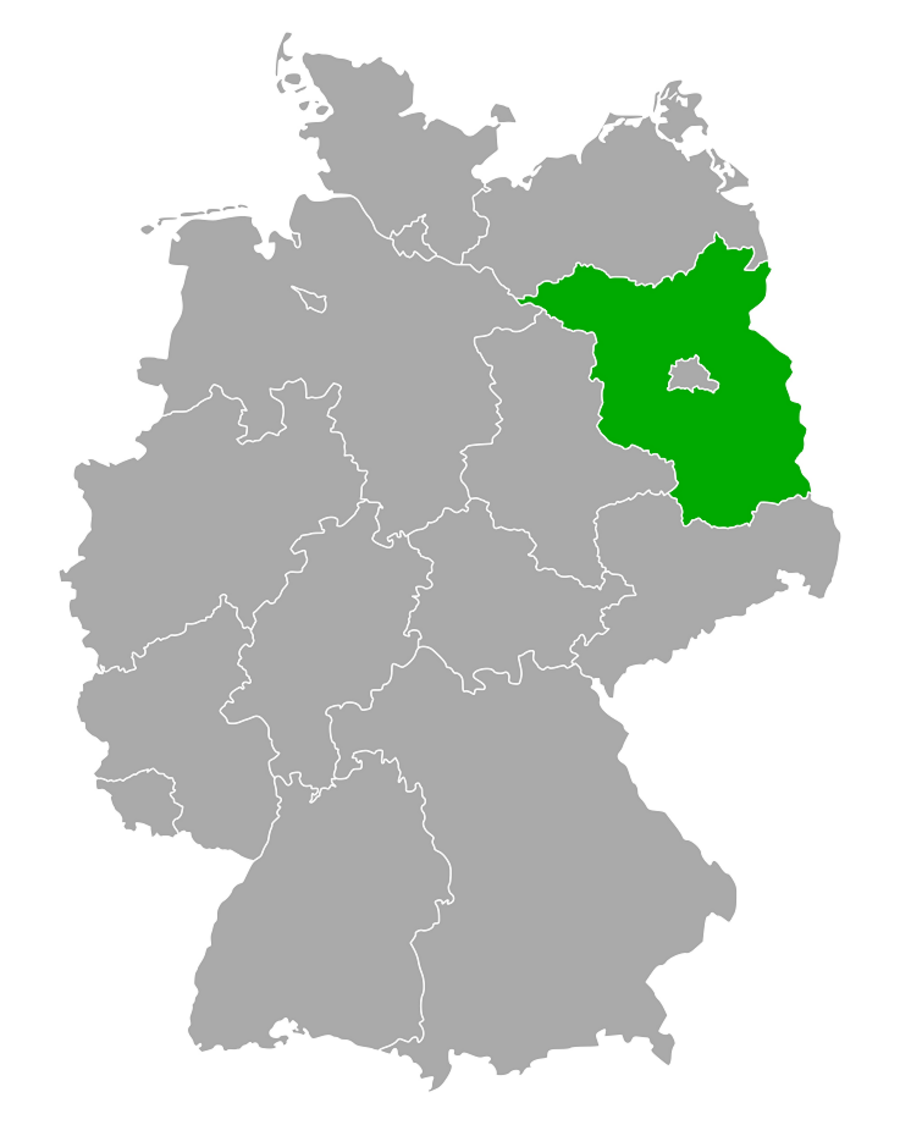 Umrisskarte Brandenburg