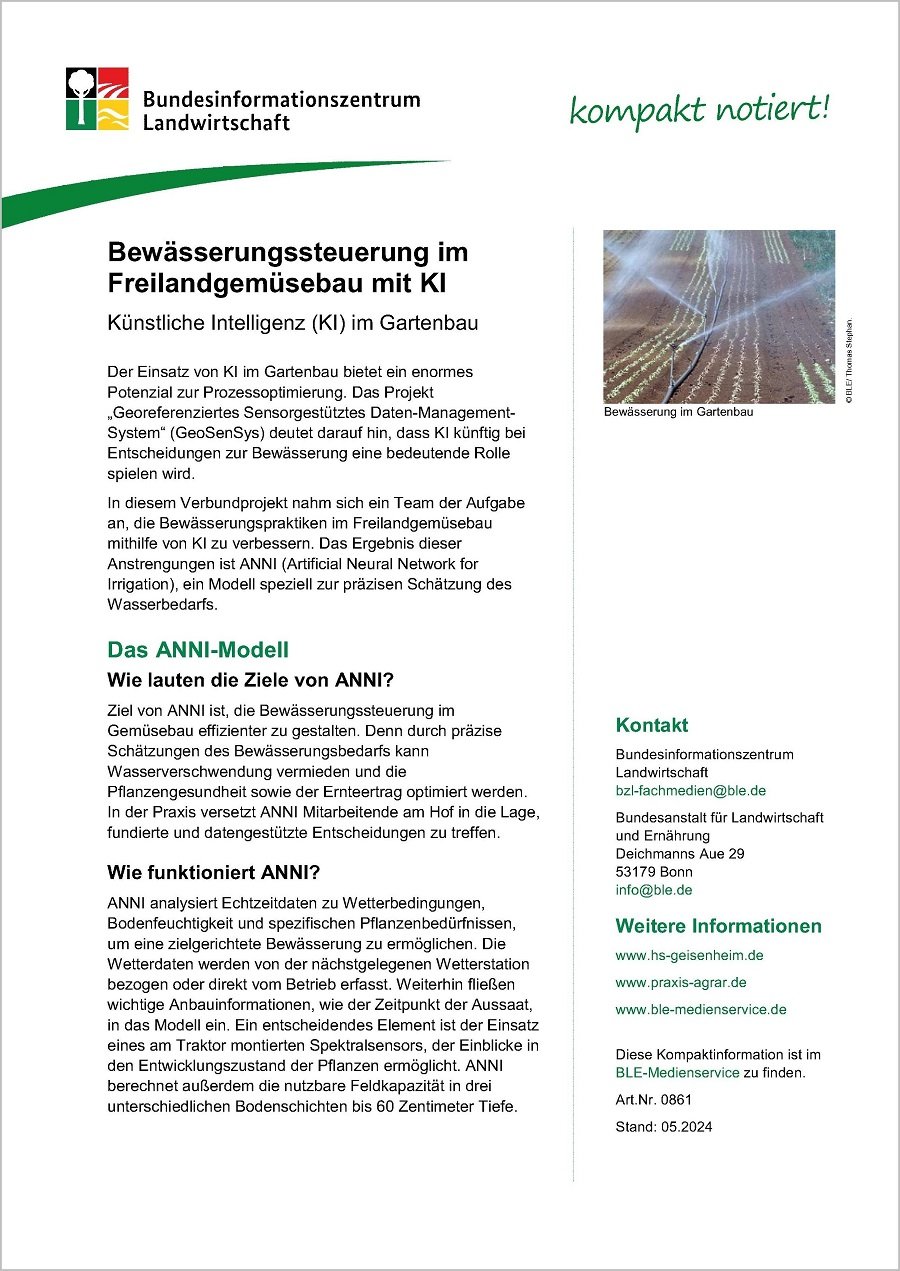 Vorderseite Kompaktinformation über Strategien des Wasser- und Bodenmanagements