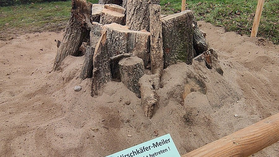 Anlage eines Hirschkäfer-Meilers