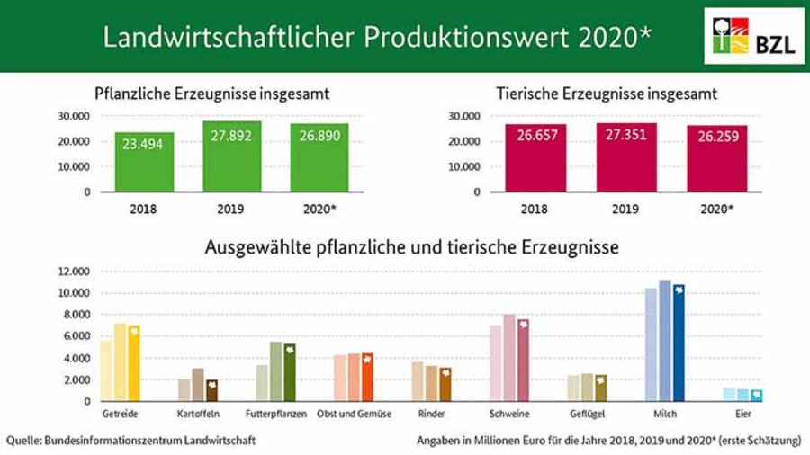 Infografik zur Landwirtschaftlichen Gesamtrechnung