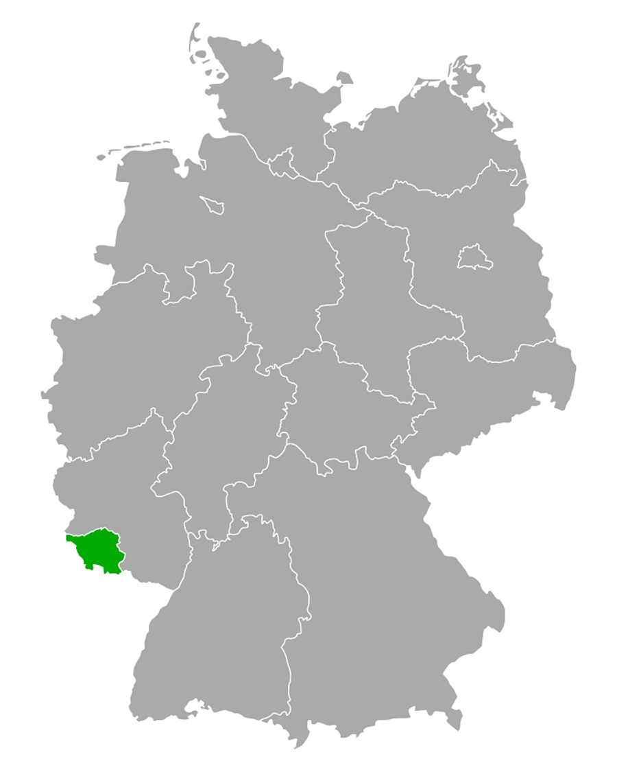 Umrisskarte Saarland