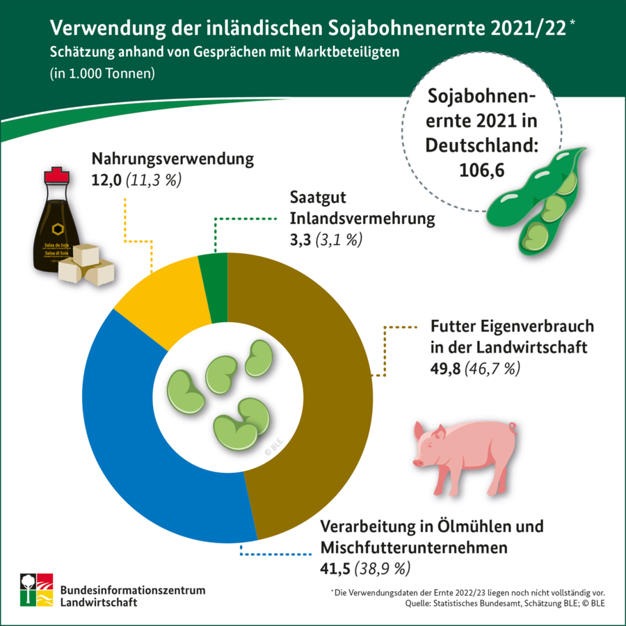 Infografik soja-Verwendung