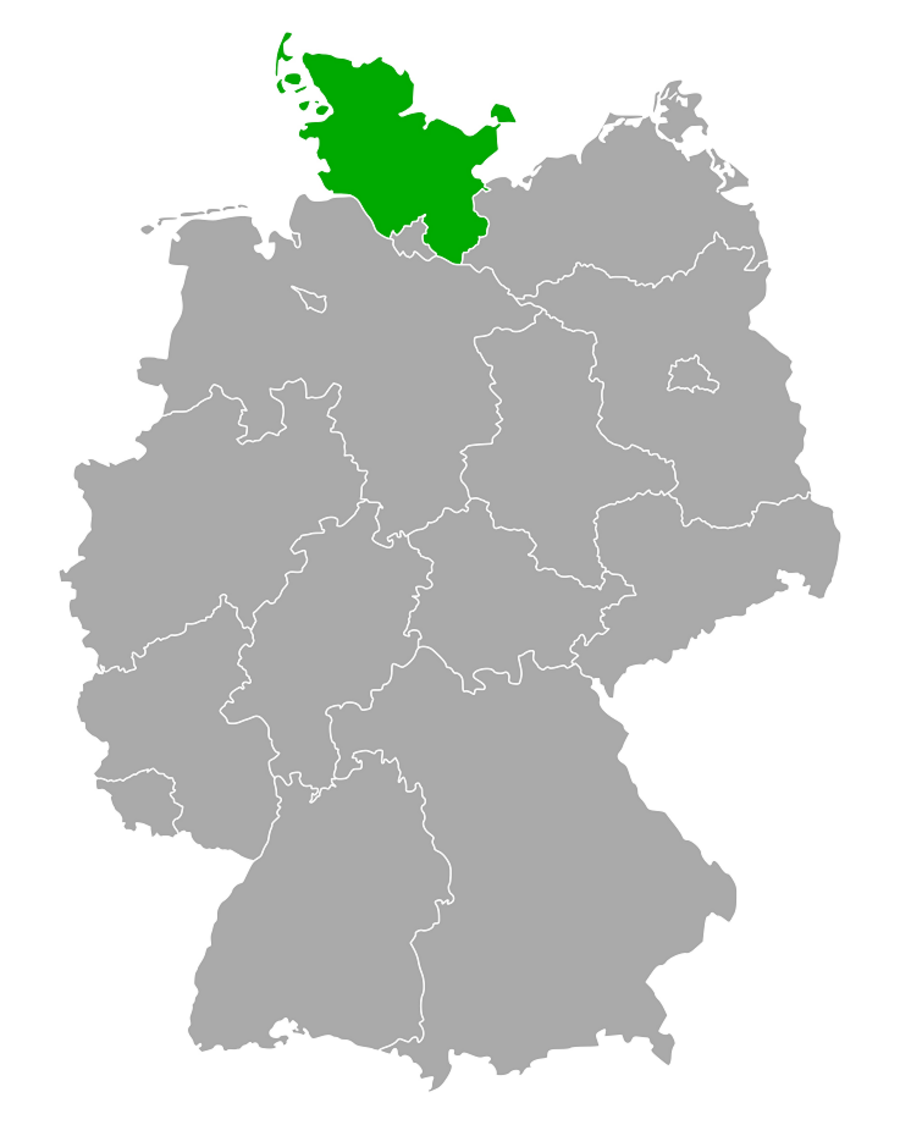 Umrisskarte Schleswig-Holstein