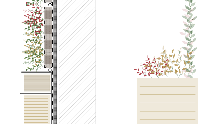 Es werden ein Wandsystem gezeigt und ein Trogsystem