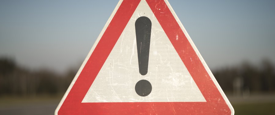 Exclamation Mark Traffic Warning Sign