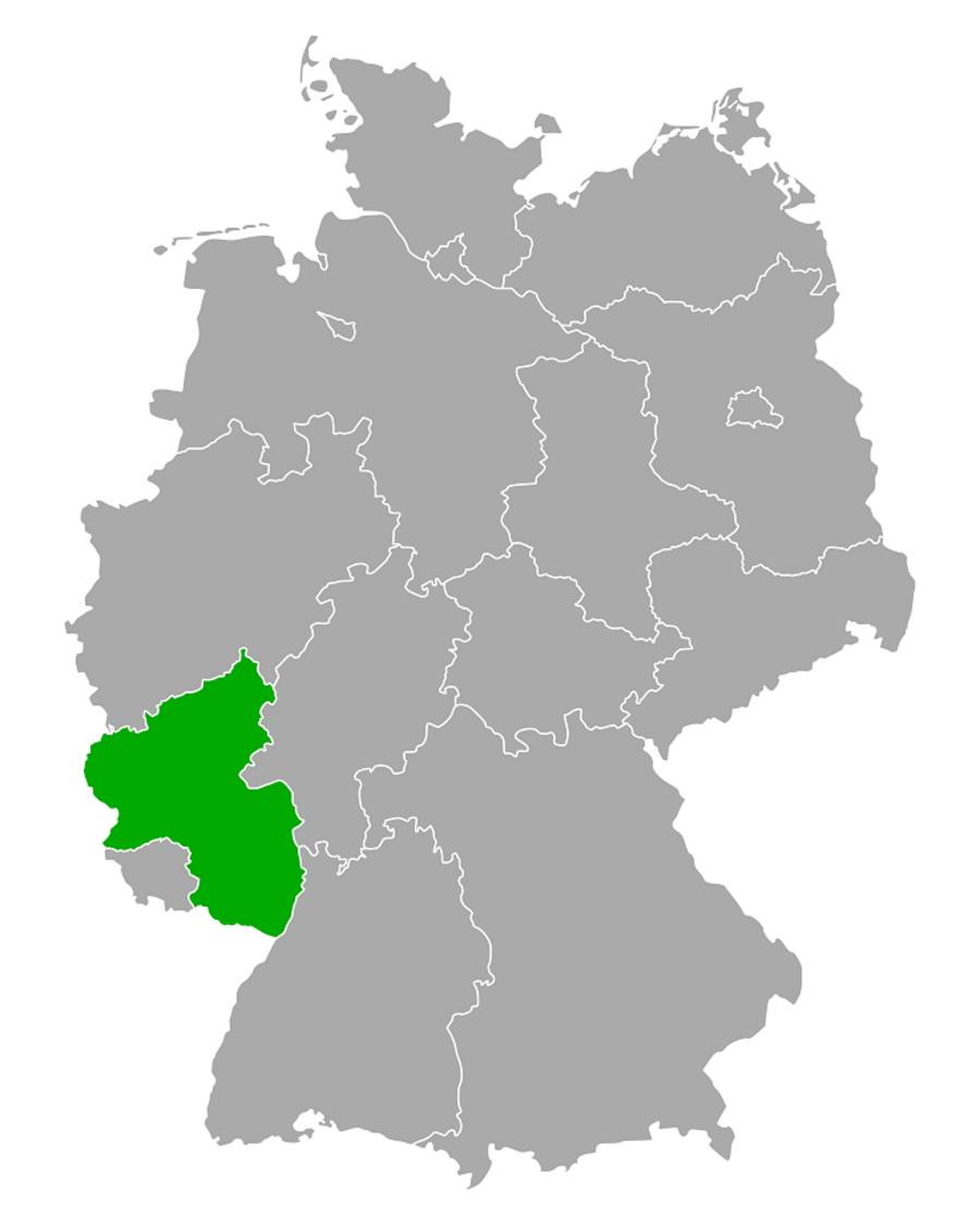 Umrisskarte Rheinland-Pfalz