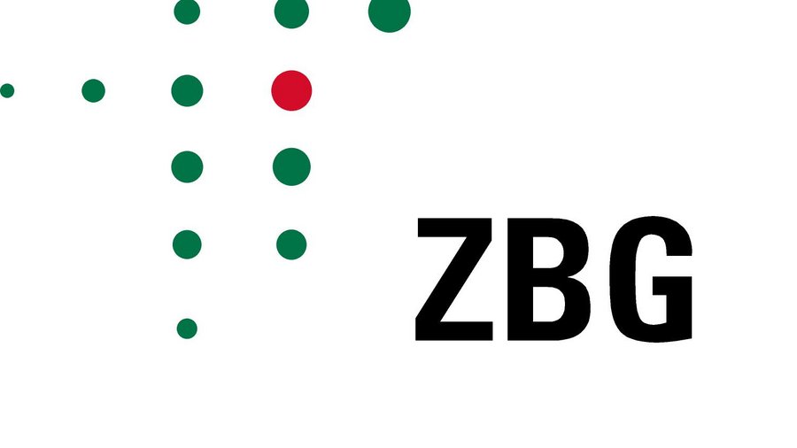 Gezeigt wird das Logo und die Buchstaben des ZBG