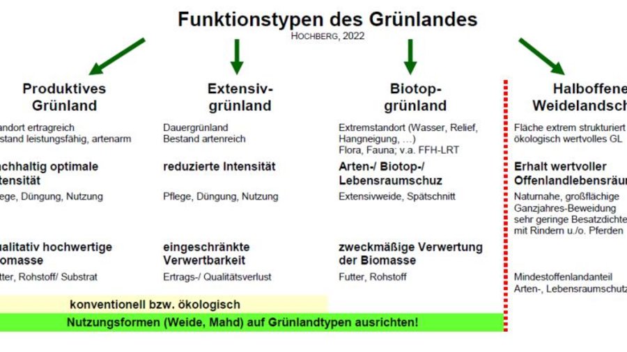 Schema der Funktionstypen von Grünland