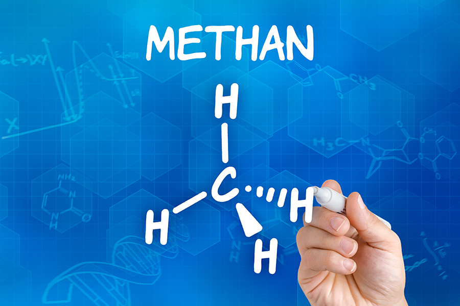 Methan Strukturformel
