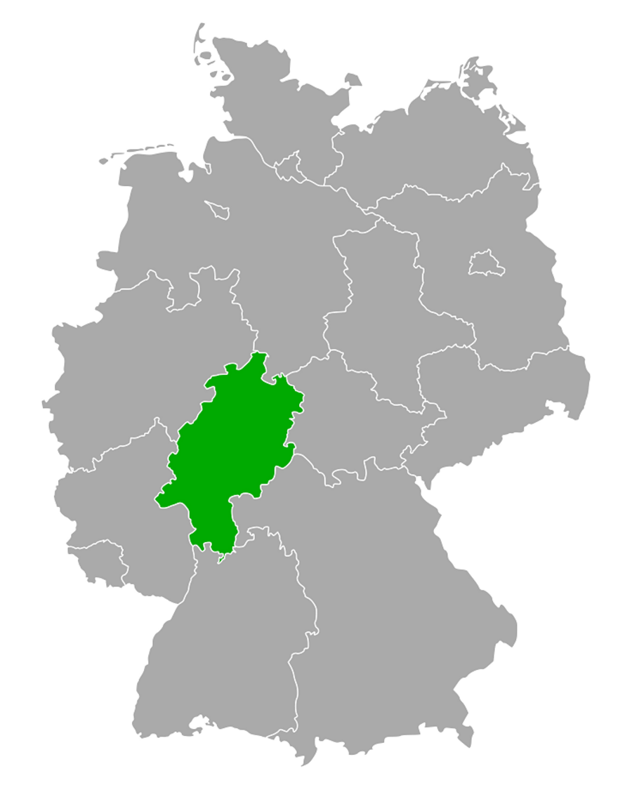 Umrisskarte Hessen