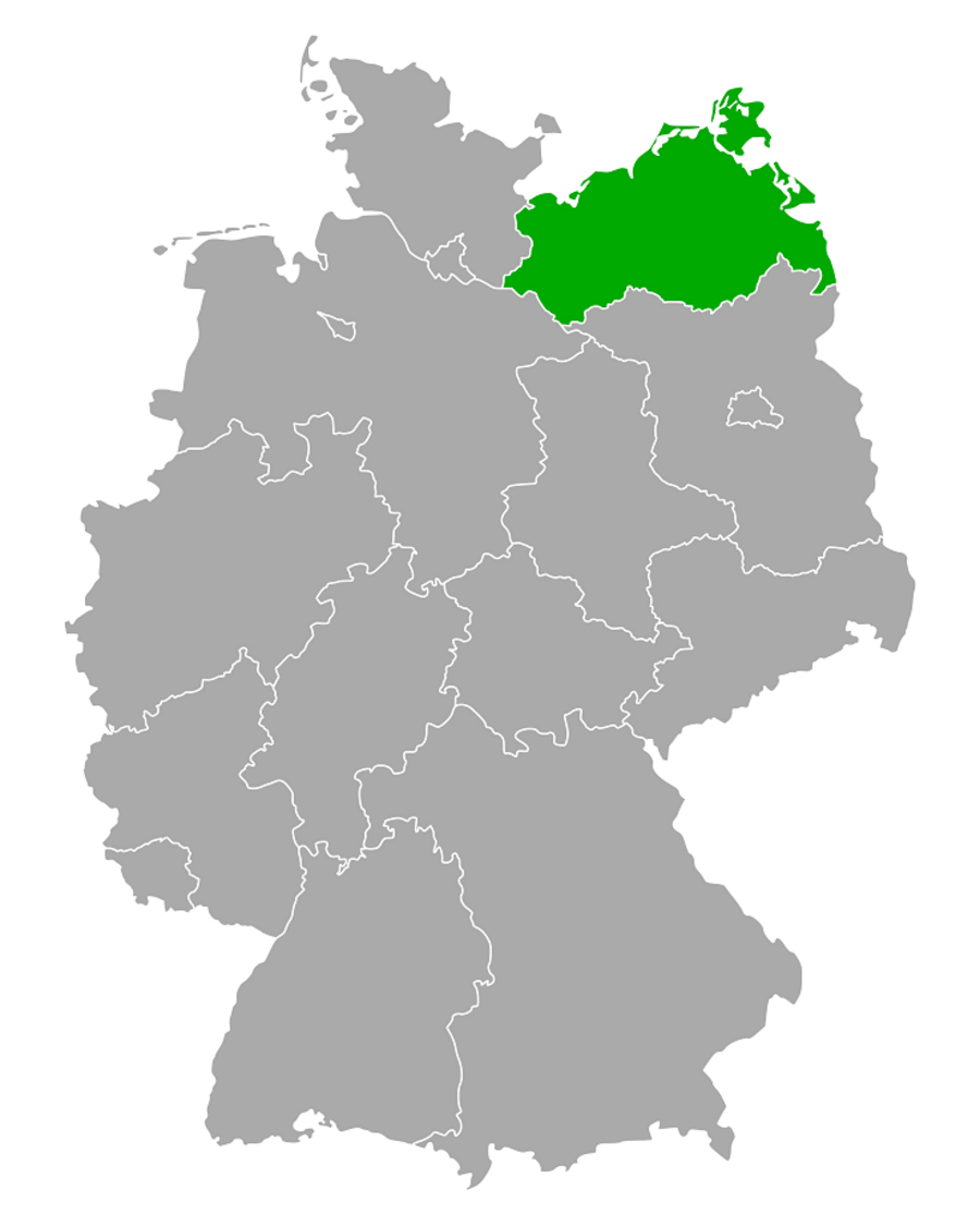 Umrisskarte Mecklenburg-Vorpommern